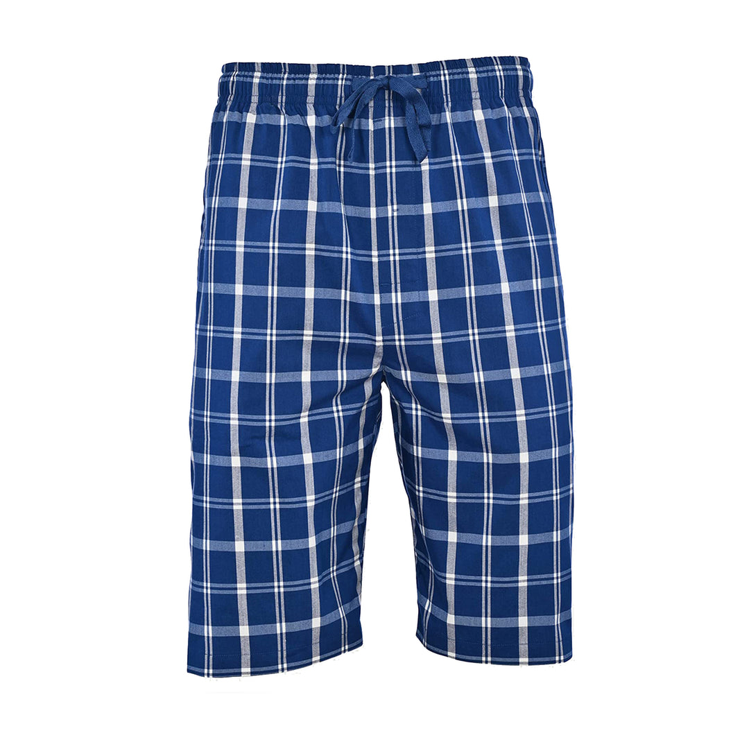 Mens Ultra Soft Plaid Lounge Pajama Shorts 100% Cotton Elastic Waist Size M-L Image 8