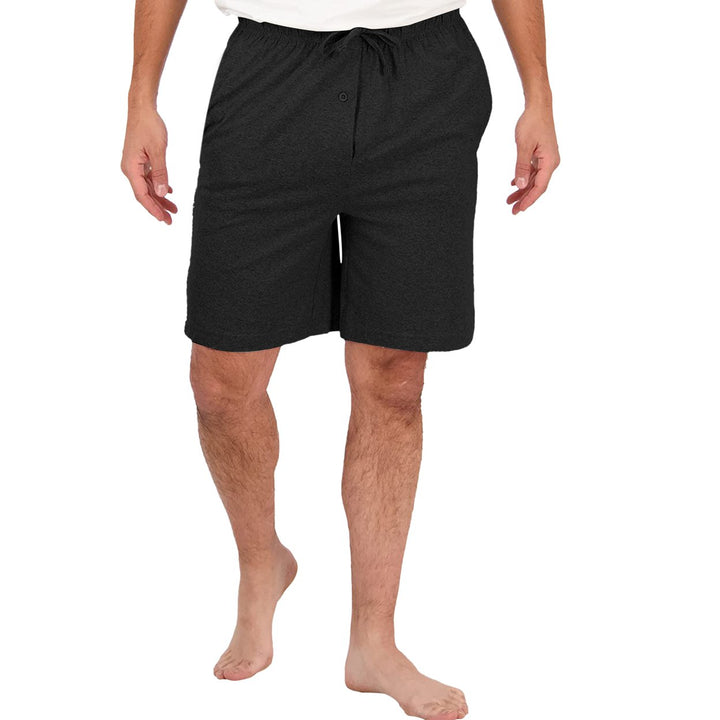 Mens Ultra-Soft Jersey Knit Pajama Shorts Sleep Lounge Soft Breathable Lightweight Image 4