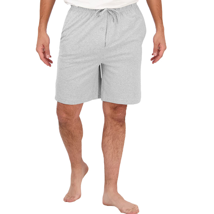 Mens Ultra-Soft Jersey Knit Pajama Shorts Sleep Lounge Soft Breathable Lightweight Image 7