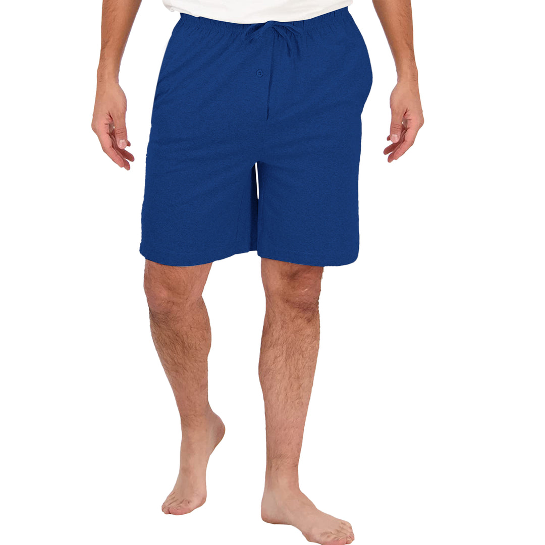 Mens Ultra-Soft Jersey Knit Pajama Shorts Sleep Lounge Soft Breathable Lightweight Image 9