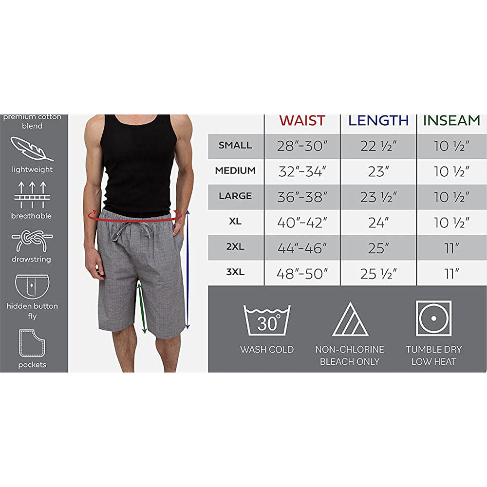 Mens Ultra-Soft Jersey Knit Pajama Shorts Sleep Lounge Soft Breathable Lightweight Image 12