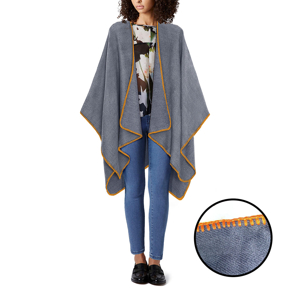 Womens Oversized Winter Warm Fringe Shawl Cape Poncho Sweater Multi-Pack Image 12