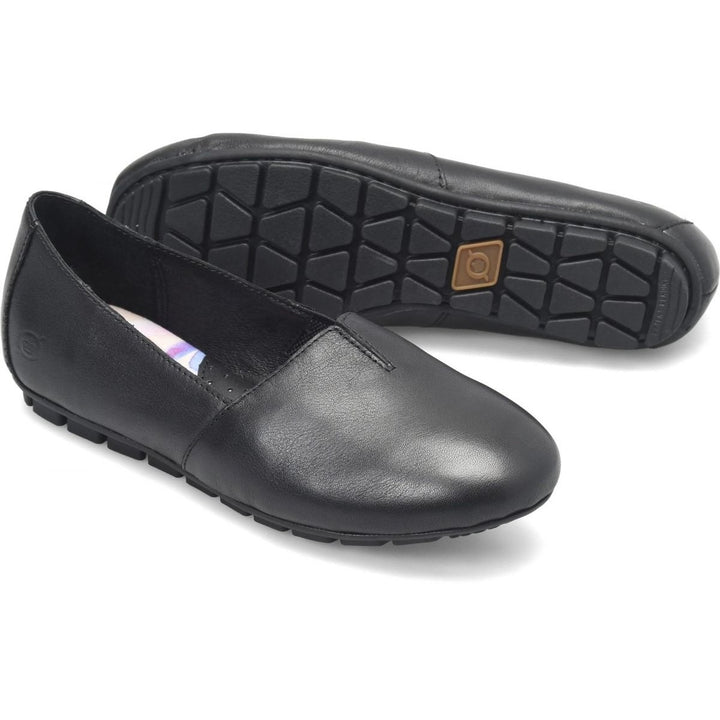 Born Womens Sebra Slip On Black Full Grain Leather - D74603 BLACK F/G Image 1