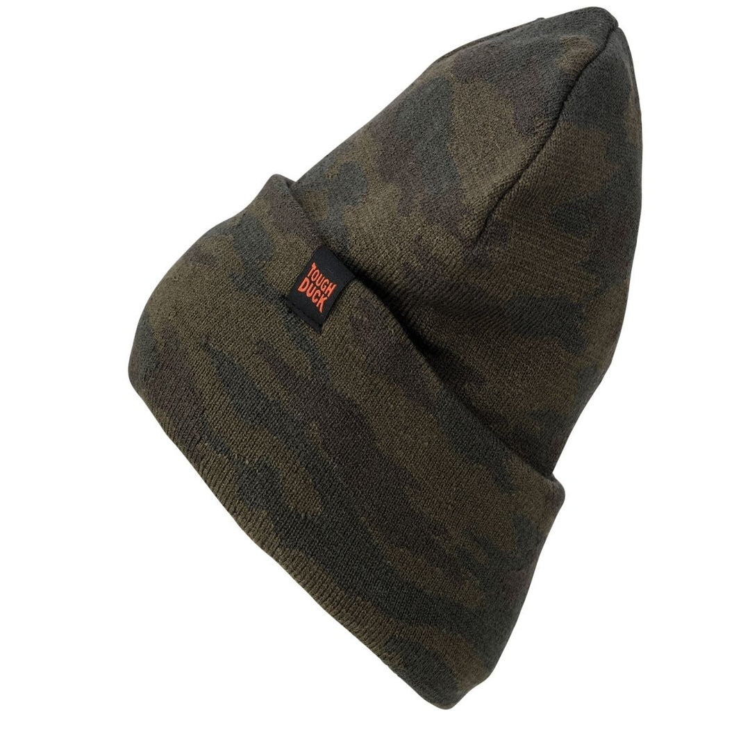 Tough Duck Camo Beanie Watch Cap One Size 100% Acrylic Roll or Slouch WA161-CAMO Image 1