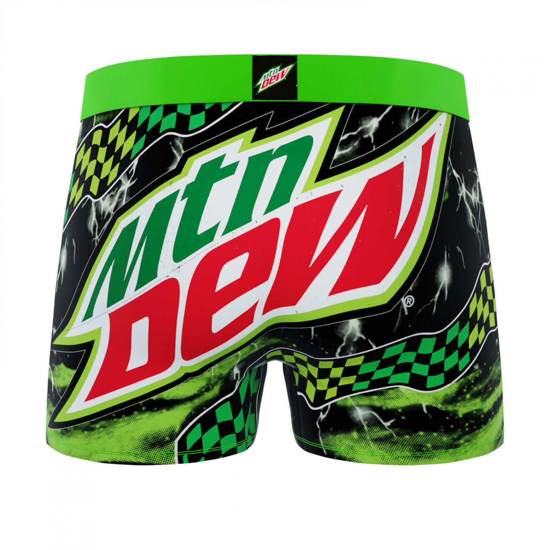 Crazy Boxers Mountain Dew Logo Boxer Briefs and Socks in Soda Can Image 3
