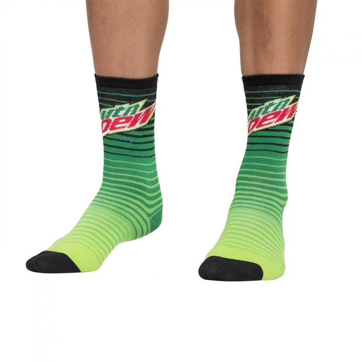 Crazy Boxers Mountain Dew Logo Boxer Briefs and Socks in Soda Can Image 4