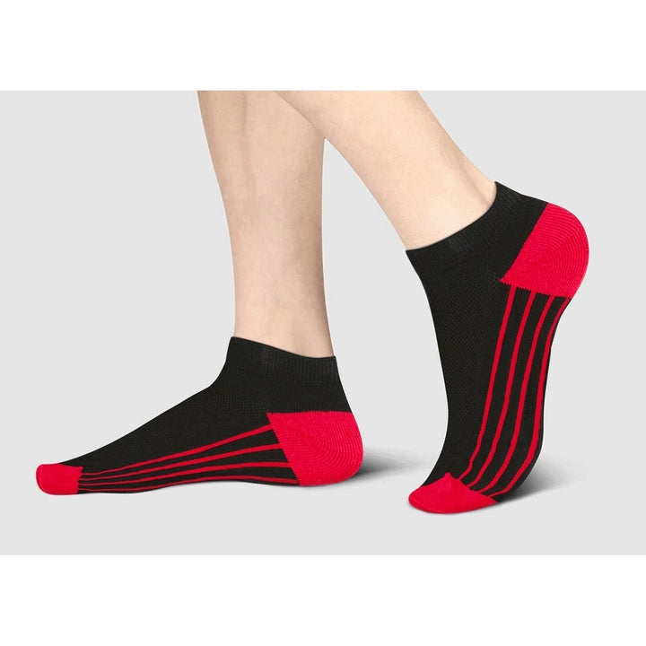 12-Pairs: Mens Moisture Wicking Mesh Performance Ankle Low Cut Cushion Athletic Sole Socks Image 9