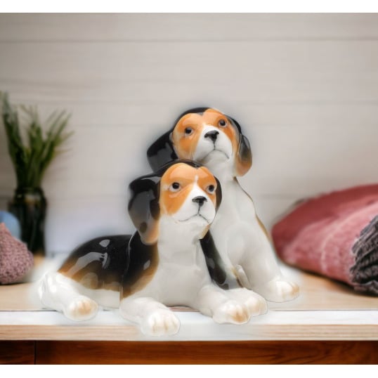 Ceramic Beagle Figurine 2 3/8"  for Mom or Pet Image 1