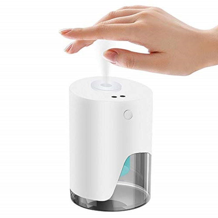 BARSUPPLY Touchless Hand Sanitizer Dispenser White Infrared Sensor Portable 360-Degrees Image 1