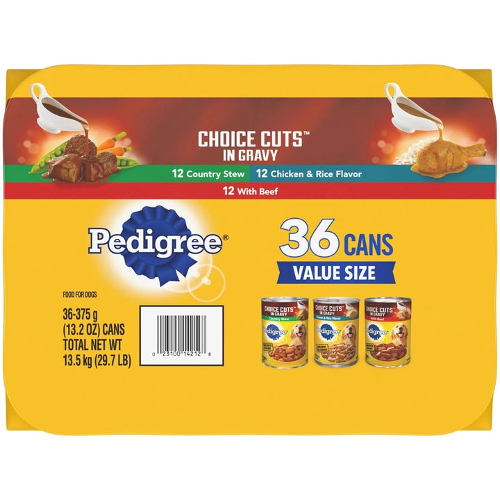 Pedigree Choice Cuts in Gravy Variety Pack 13.2 Ounce (36 Count) Image 4