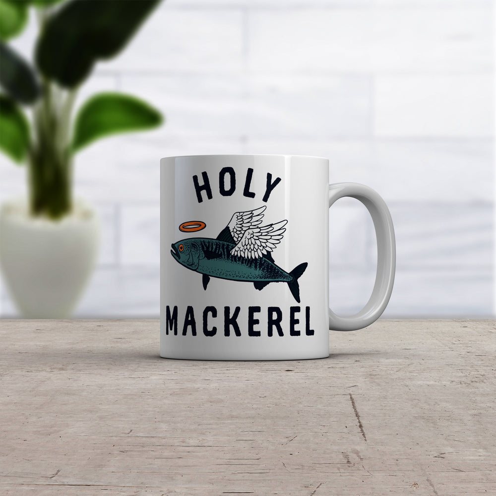 Holy Mackerel Mug Funny Angel Halo Blessed Fish Saying Joke Cup-11oz Image 2