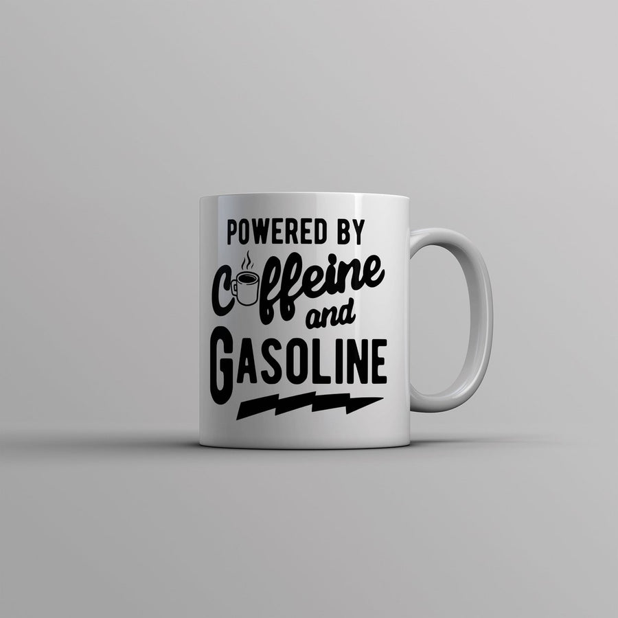 Powered By Caffeine And Gasoline Mug Funny Coffee Mechanic Joke Cup-11oz Image 1