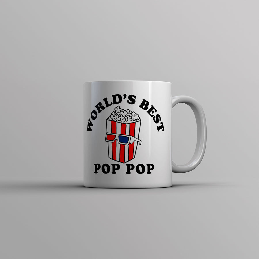 Worlds Best Pop Pop Mug Funny Fathers Day Gift Movie Popcorn Lovers Cup-11oz Image 1