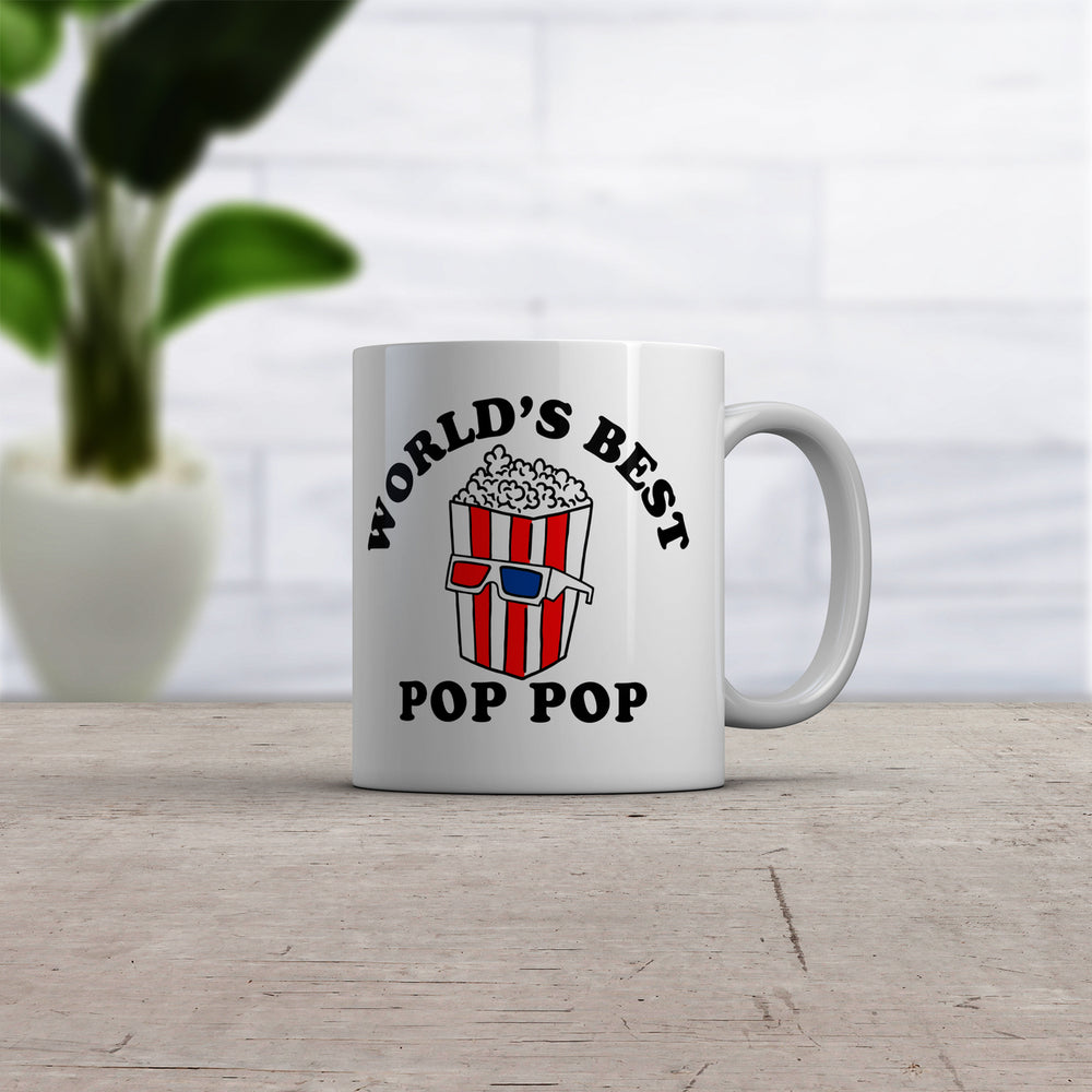 Worlds Best Pop Pop Mug Funny Fathers Day Gift Movie Popcorn Lovers Cup-11oz Image 2