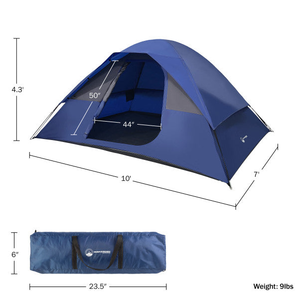 5 Person Camping Tent - Includes Rain Fly and Carrying Bag - Easy Set Up Tent for BackpackingHikingor Beach Image 2