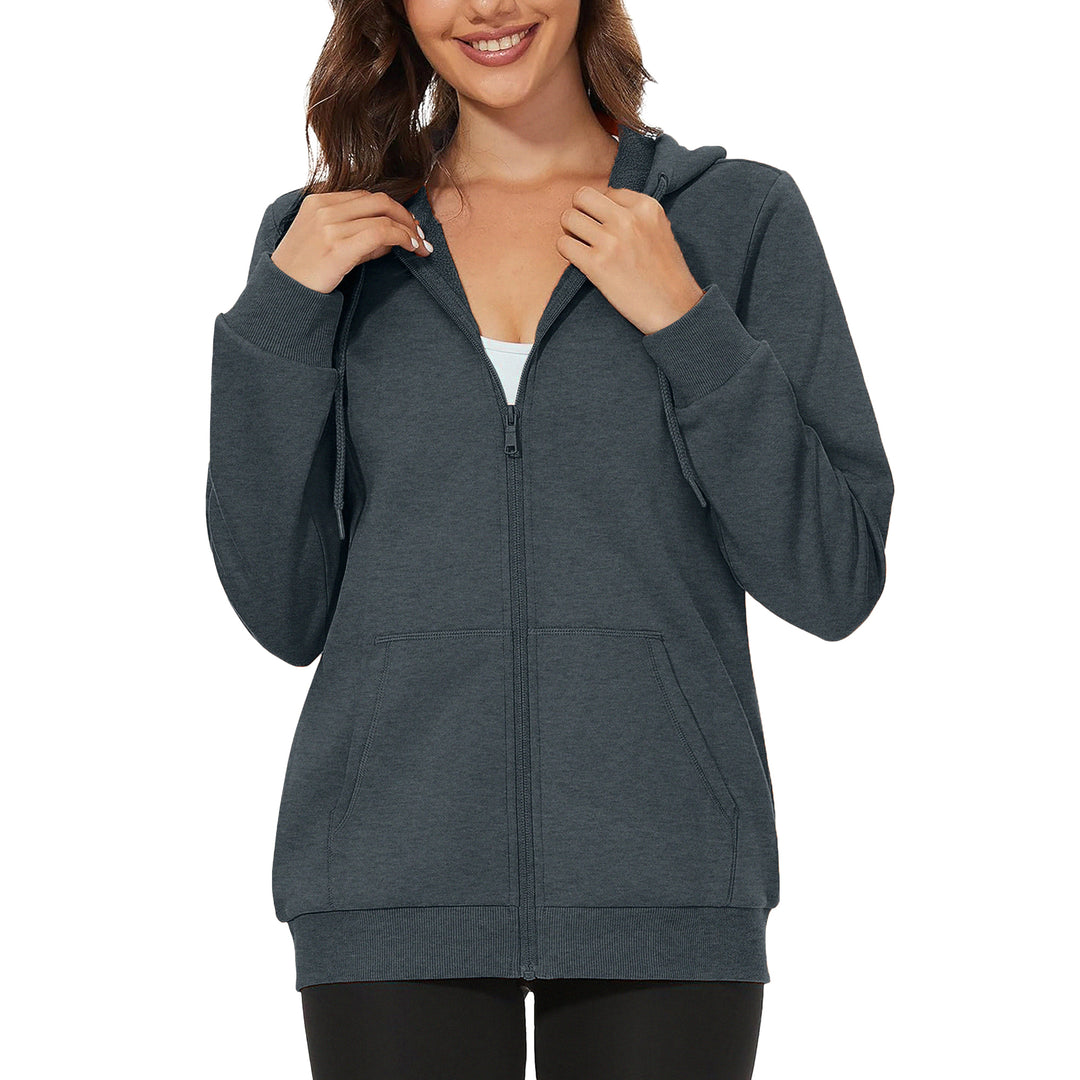 Womens Fleece Lined Full Zip Hoodie Multi-Pack Winter Warm Soft Blend Sizes S-XL Image 7