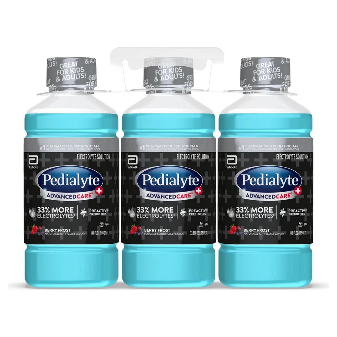 Pedialyte AdvancedCare Plus Electrolyte Solution Berry Frost 33.8 Fl Oz (3 Pk) Image 1