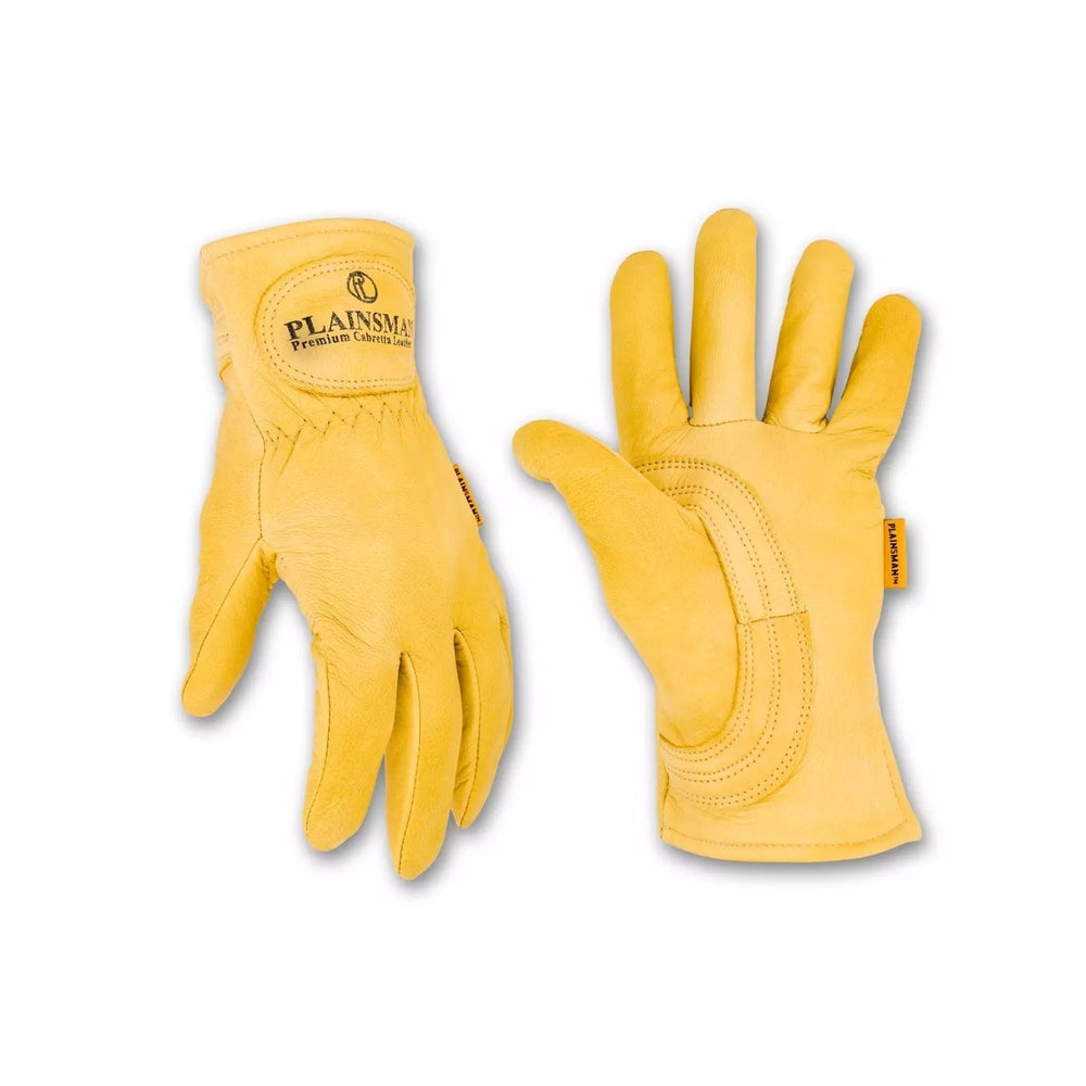 Plainsman Premium Cabretta Yellow Leather Gloves2 Pairs (Medium) Image 2