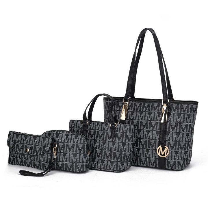 MKF Collection Marimar Multi-Functional Shoulder Bag M Signature Tote 4 PCS Set Handbag by Mia K. Image 1