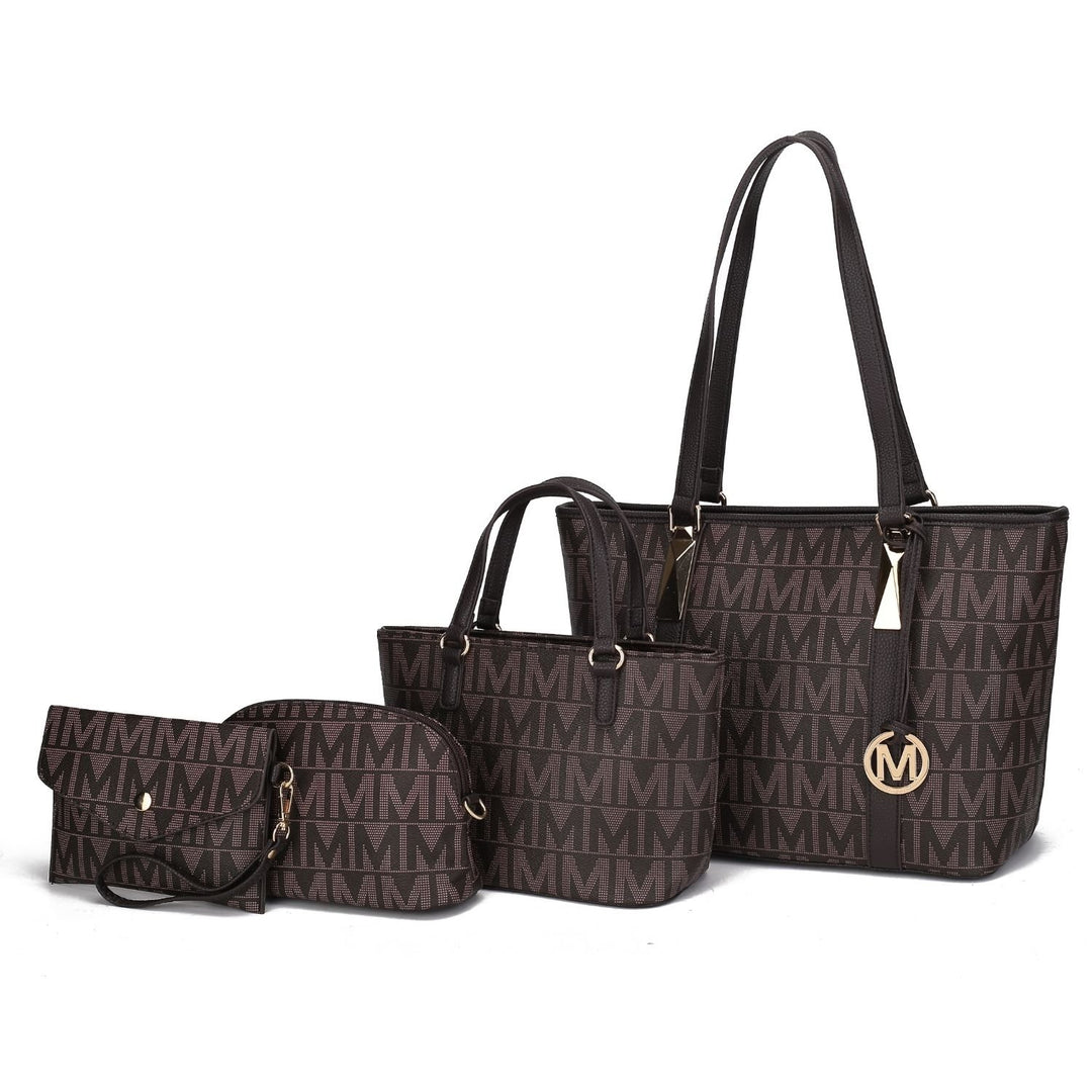 MKF Collection Marimar Multi-Functional Shoulder Bag M Signature Tote 4 PCS Set Handbag by Mia K. Image 1