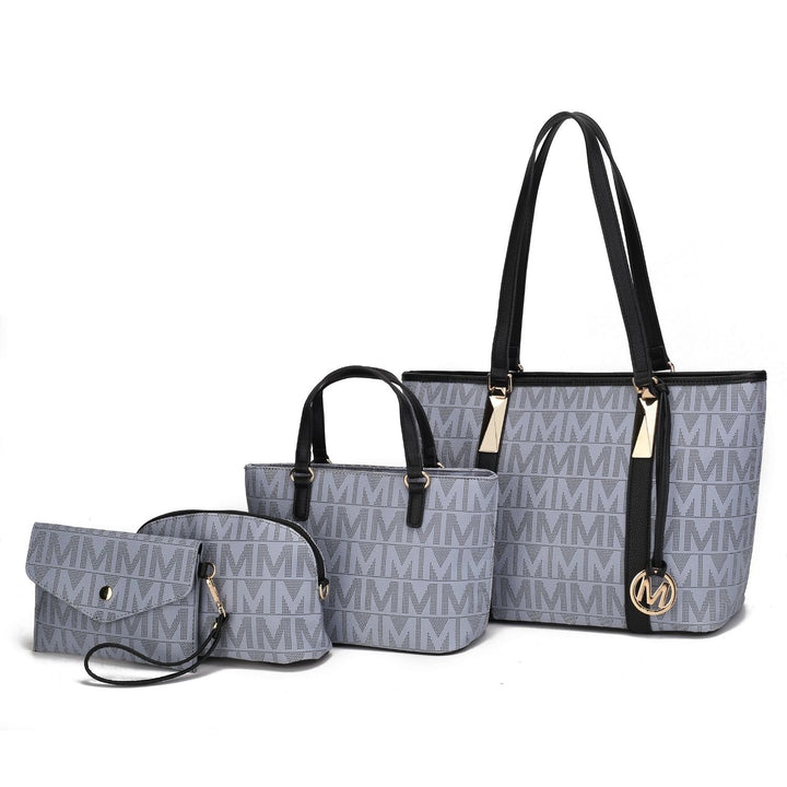 MKF Collection Marimar Multi-Functional Shoulder Bag M Signature Tote 4 PCS Set Handbag by Mia K. Image 1