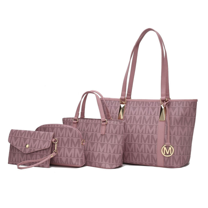 MKF Collection Marimar Multi-Functional Shoulder Bag M Signature Tote 4 PCS Set Handbag by Mia K. Image 1