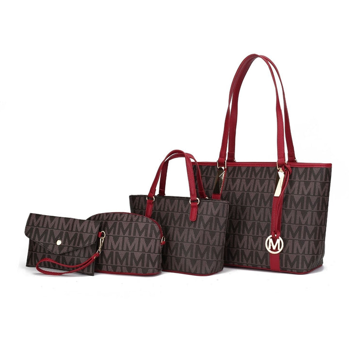 MKF Collection Marimar Multi-Functional Shoulder Bag M Signature Tote 4 PCS Set Handbag by Mia K. Image 8