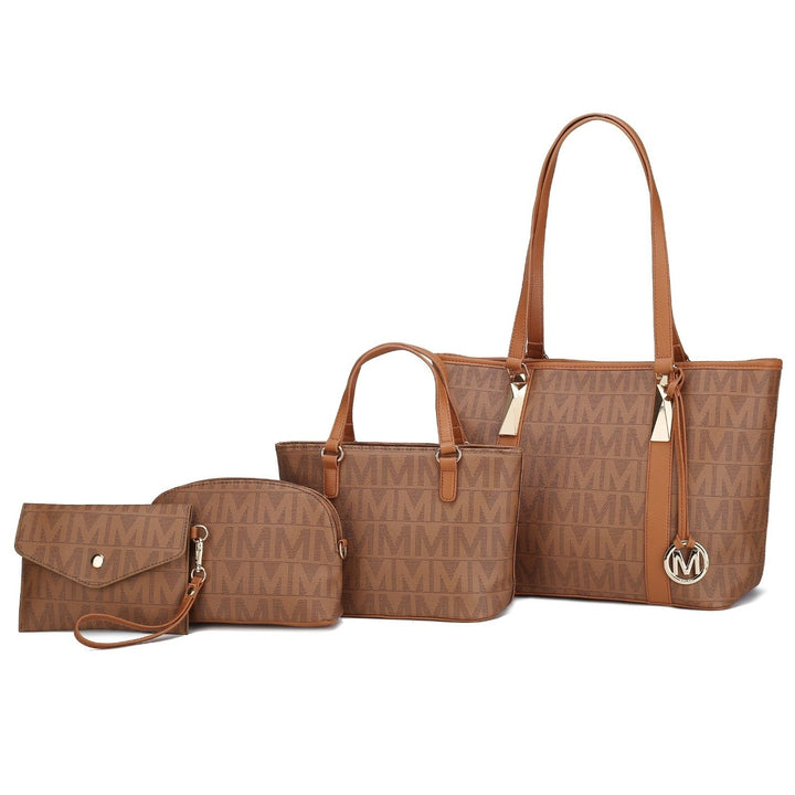 MKF Collection Marimar Multi-Functional Shoulder Bag M Signature Tote 4 PCS Set Handbag by Mia K. Image 1