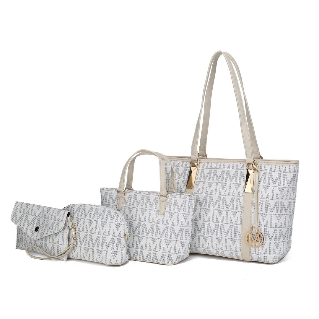 MKF Collection Marimar Multi-Functional Shoulder Bag M Signature Tote 4 PCS Set Handbag by Mia K. Image 1