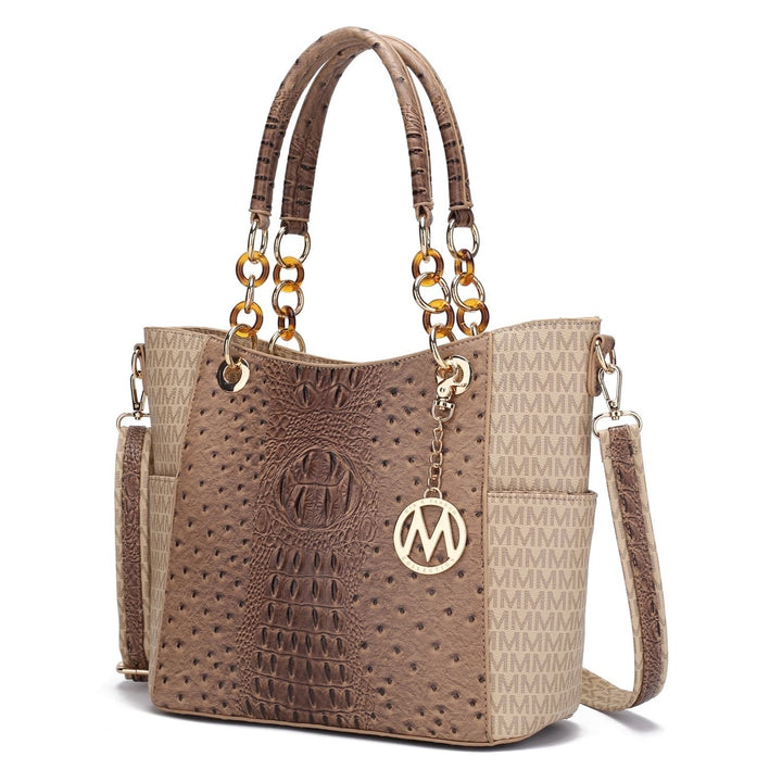 MKF Collection Miriam Multi-Functional Shoulder Bag Signature Tote Handbag by Mia K Image 2