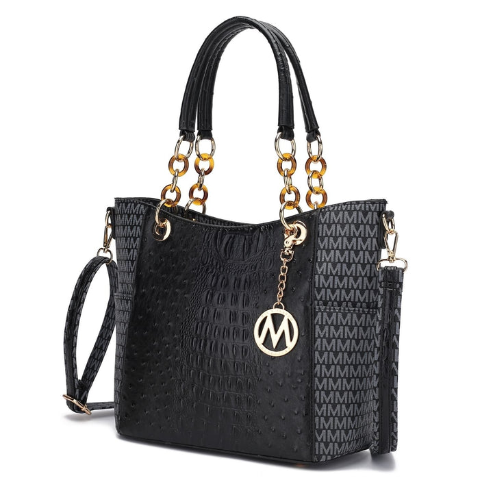 MKF Collection Miriam Multi-Functional Shoulder Bag Signature Tote Handbag by Mia K Image 3