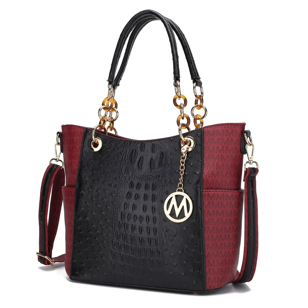 MKF Collection Miriam Multi-Functional Shoulder Bag Signature Tote Handbag by Mia K Image 4