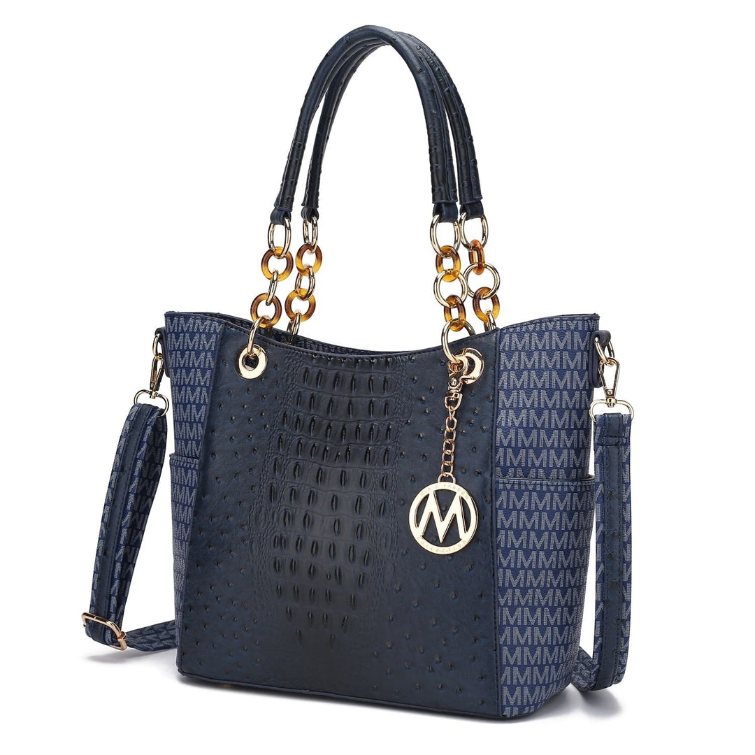 MKF Collection Miriam Multi-Functional Shoulder Bag Signature Tote Handbag by Mia K Image 6