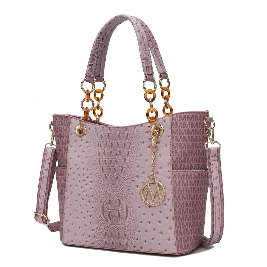 MKF Collection Miriam Multi-Functional Shoulder Bag Signature Tote Handbag by Mia K Image 7