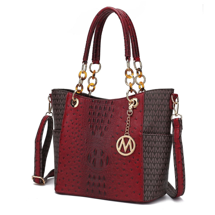 MKF Collection Miriam Multi-Functional Shoulder Bag Signature Tote Handbag by Mia K Image 8