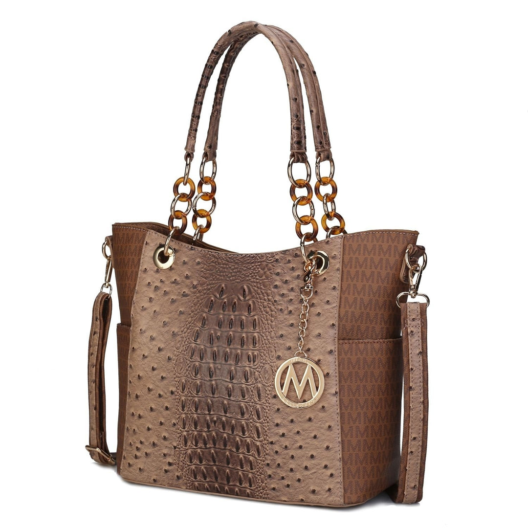 MKF Collection Miriam Multi-Functional Shoulder Bag Signature Tote Handbag by Mia K Image 9