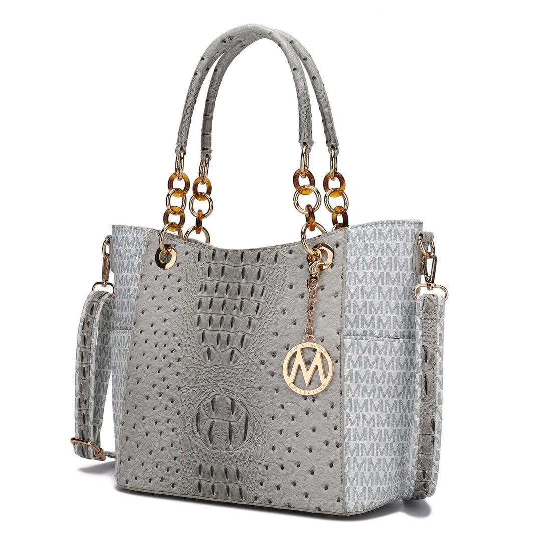 MKF Collection Miriam Multi-Functional Shoulder Bag Signature Tote Handbag by Mia K Image 10