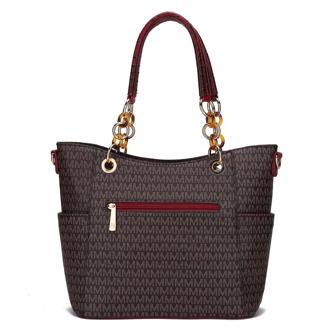 MKF Collection Miriam Multi-Functional Shoulder Bag Signature Tote Handbag by Mia K Image 12