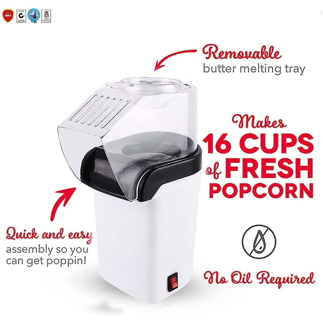 Popcorn Machine Hot Air Electric Popper Kernel Corn Maker Bpa Free No Oil Image 4