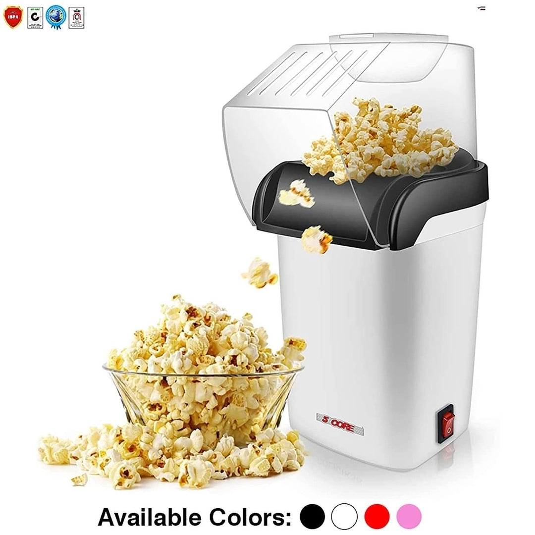 Popcorn Machine Hot Air Electric Popper Kernel Corn Maker Bpa Free No Oil Image 4