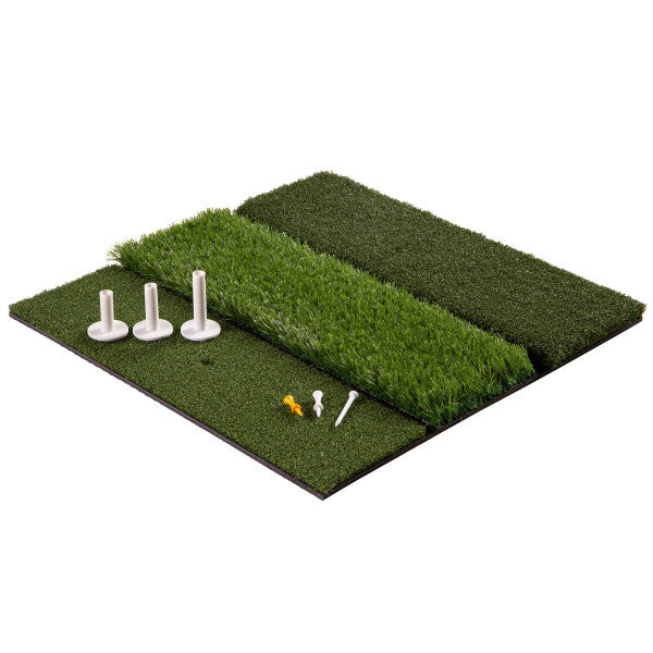 3-Level Golf Mat 24x24 Indoor Outdoor Chipping Turf with Tees and Non-Slip Base Image 3