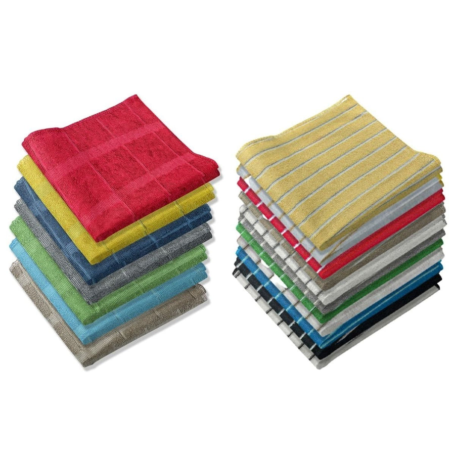10-Pack: Ultra-Absorbent Multi Use Cleaning Super Soft Microfiber Dish Utility Rag Cloths Image 1