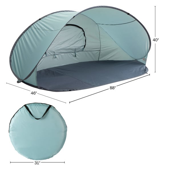 Pop Up Beach Tent Sun Shelter for Picnics Camping Beach Summer Fun Image 2