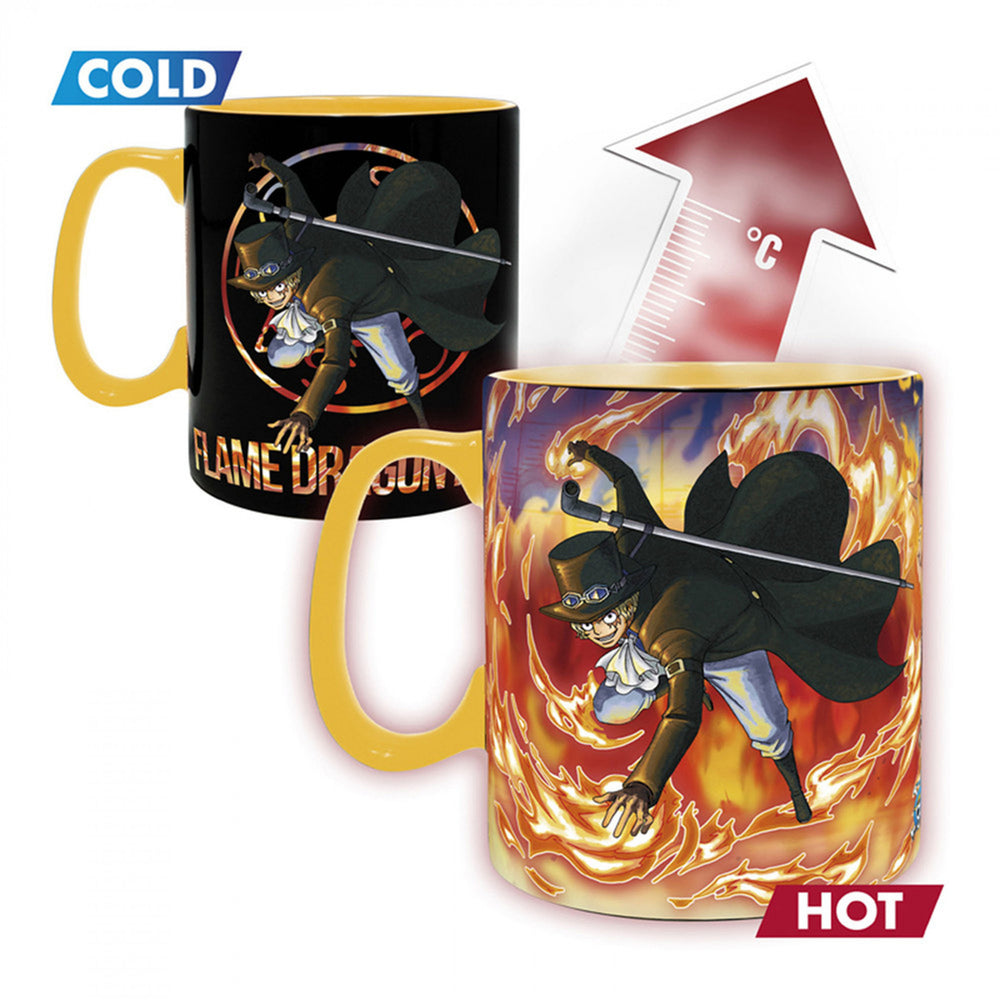 One Piece Luffy and Sabo Magic Mug and Coaster Gift Set Image 2