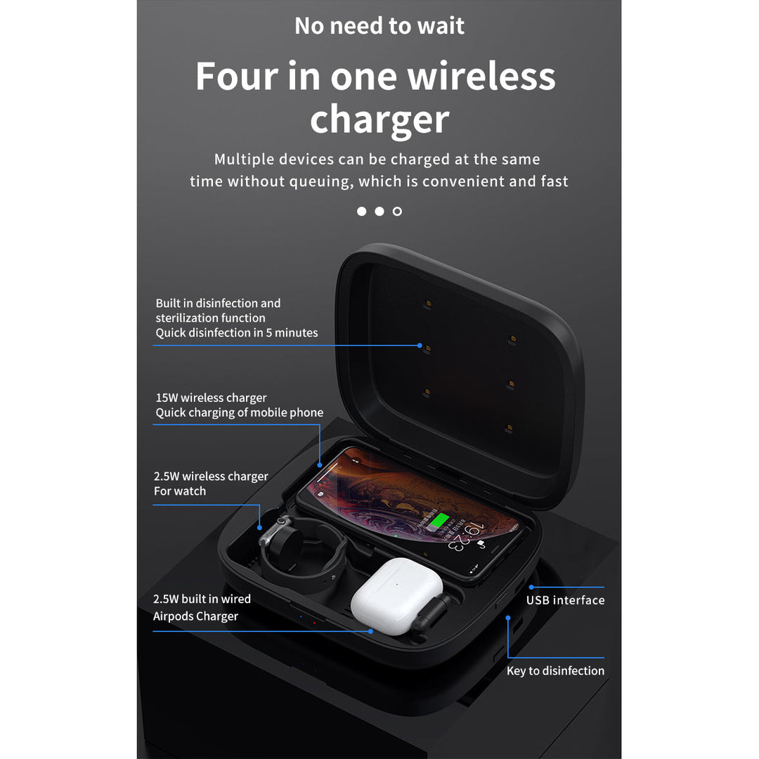 PlusProtect UV Sanitizing 4-in-1 Wireless Charging Box Image 2