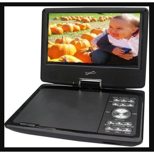 9" Portable DVD Player With Digital TV USB/SD Inputs and Swivel Display Image 2