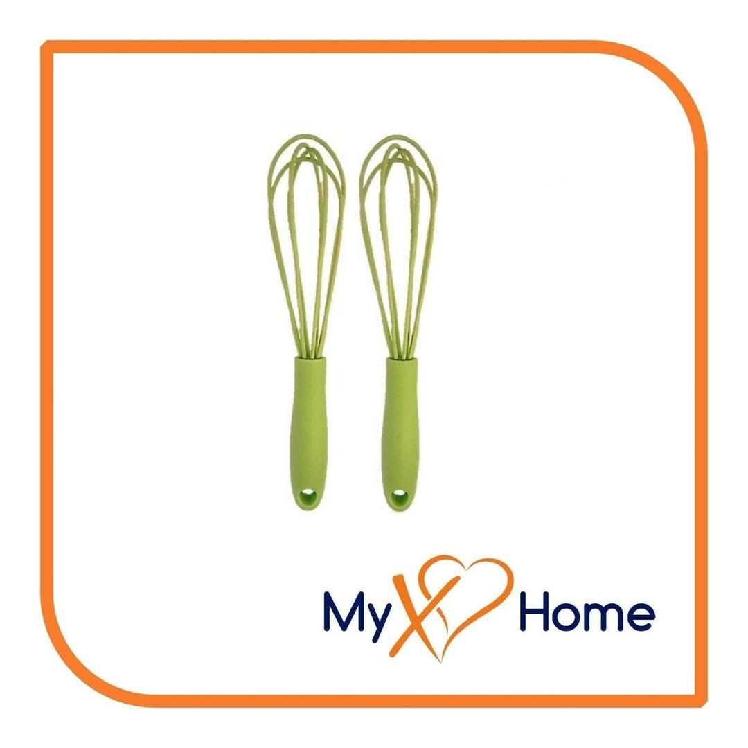 7" Green Silicone Whisk by MyXOHome (1 2 4 or 6 Whisks) Image 3