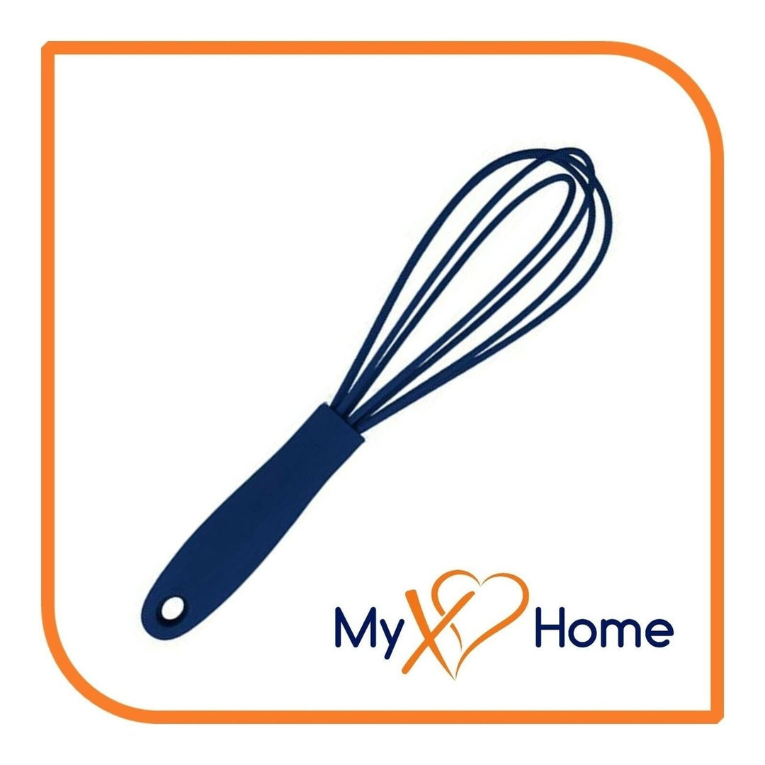 7" Navy Blue Silicone Whisk by MyXOHome (1 2 4 or 6 Whisks) Image 1