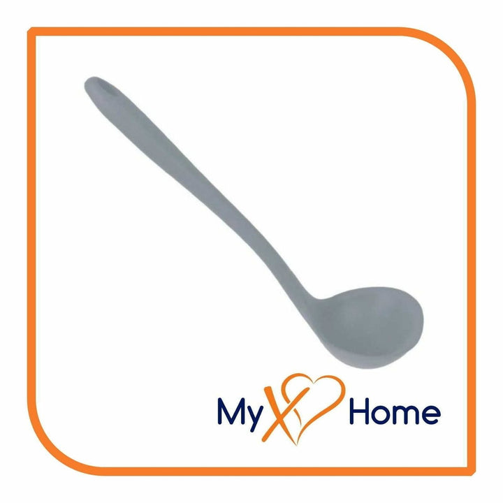 8" Gray Silicone Ladle by MyXOHome (1 2 4 or 6 Ladles) Image 1