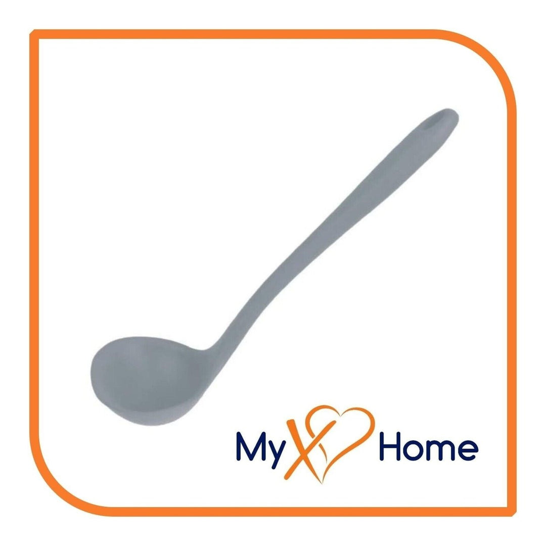 8" Gray Silicone Ladle by MyXOHome (1 2 4 or 6 Ladles) Image 6